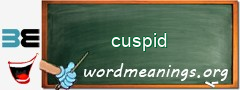 WordMeaning blackboard for cuspid